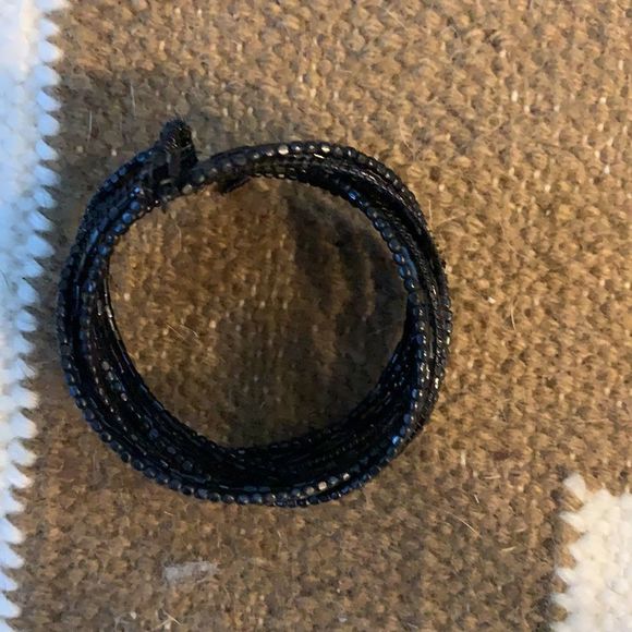 Black Beaded Wrap Bracelet - Picture 4 of 5
